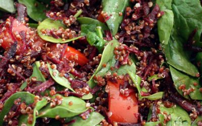Low-FODMAP Quinoa, Carrot and Spinach Salad