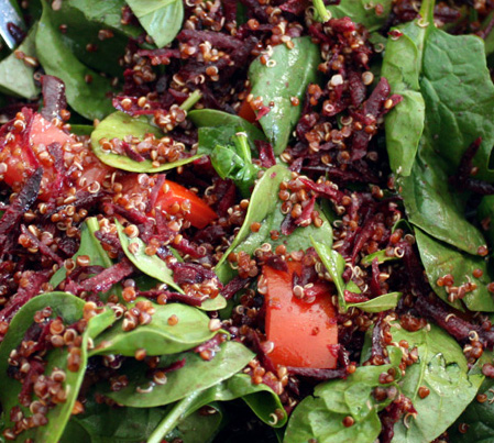 Low-FODMAP Quinoa, Carrot & Spinach Salad