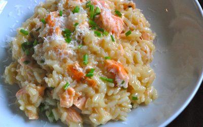 Low-FODMAP Salmon & Vegetable Risotto