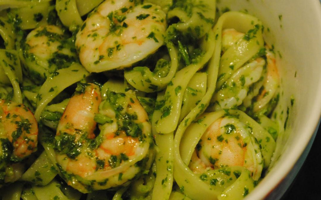 Low-FODMAP Gremolata Seafood Pasta