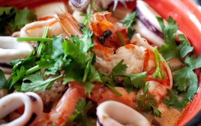 Low-FODMAP Thai seafood soup (Tom Yum Talay)