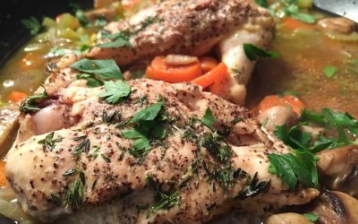 Low-FODMAP carrots and chicken thighs – slow-cooker – 6 hours