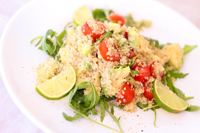 Low-FODMAP herby lime Thai quinoa salad