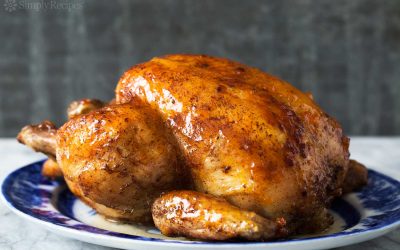 Low-FODMAP perfect roast chicken and potatoes with gravy