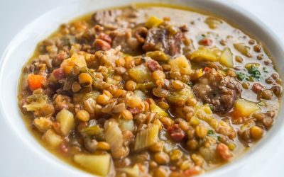 Low-FODMAP lentil soup