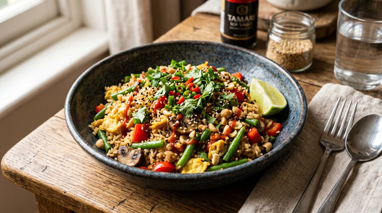 Low FODMAP leftover coconut rice stir fry recipe