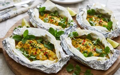 Becky’s low-FODMAP snapper parcels